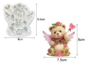 Molde silicona osito cupido